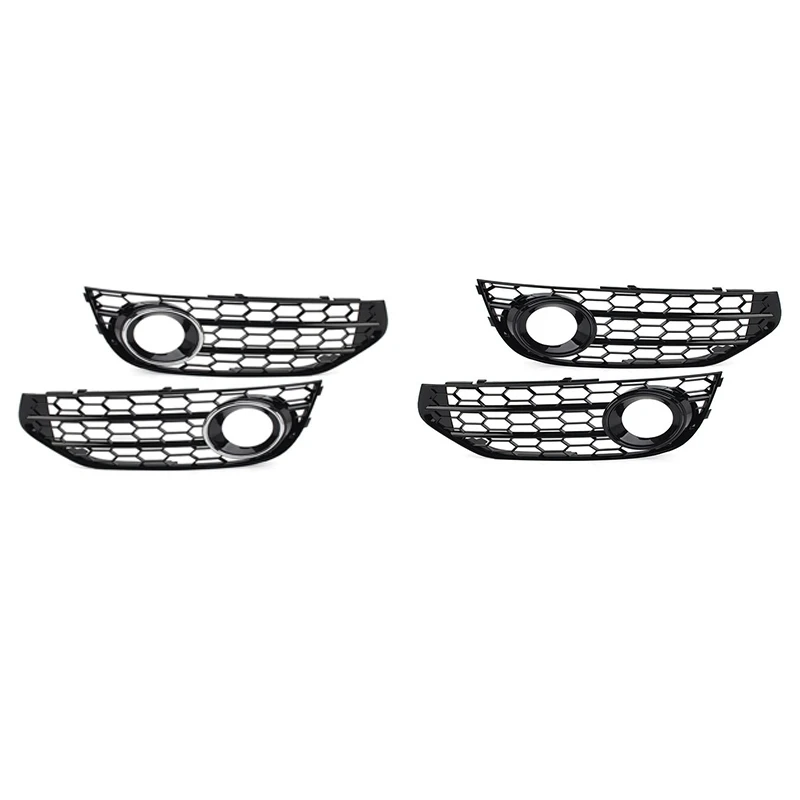 

Car Fog Light Open Vent Grill Intake Cover Grille Replacement Parts 8K0807681J For A4 B8 Allroad 2010-2015 (Black & Silver)