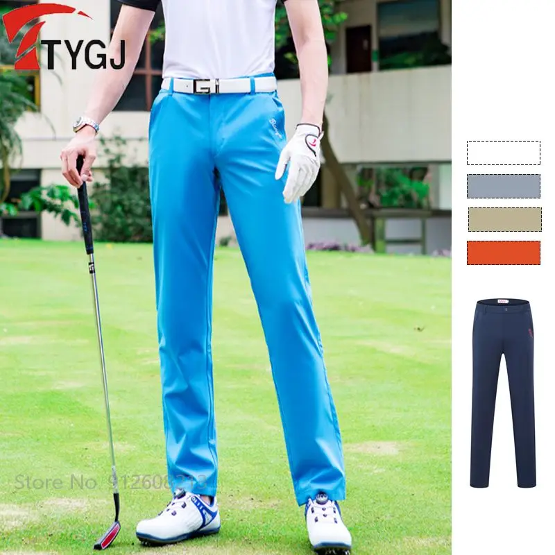 

TTYGJ Men Sports Long Pants Breathable Golf Trousers Male Casual Straight Pants Thin Quick Dry Bottom Business Sweatpant 2XS-3XL