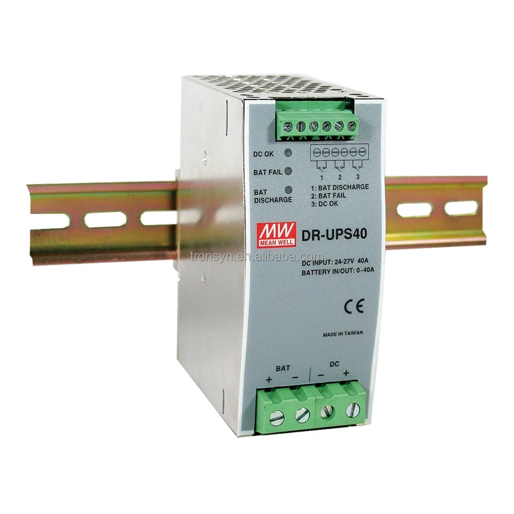 

Parallel Connection To DC Bus 40A UPS Module DR-UPS40 24 ~ 29V INPUT Din Rail Uninterruptible Power Supply