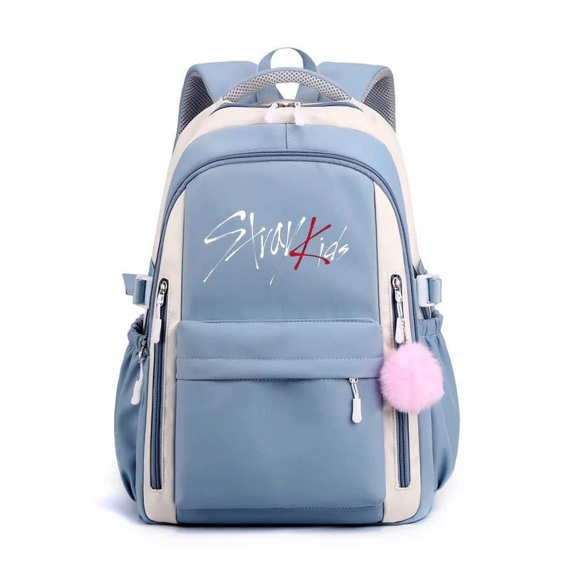 Draggmepartty Kpop Stray Kids Shoulder Backpack with USB Charging Port, Kids Unisex, Size: One size, Black