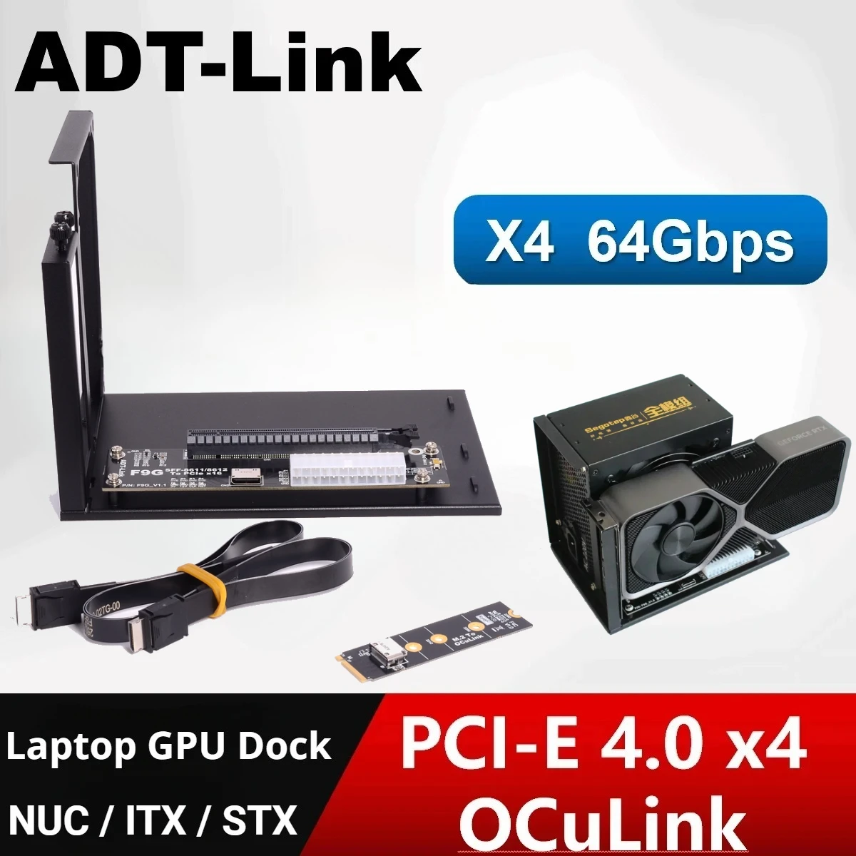 Laptop Portátil 2x F9g-bk7 Egpu Oculink Gpu Dock Pcie4.0 X4 | Cuotas sin interés