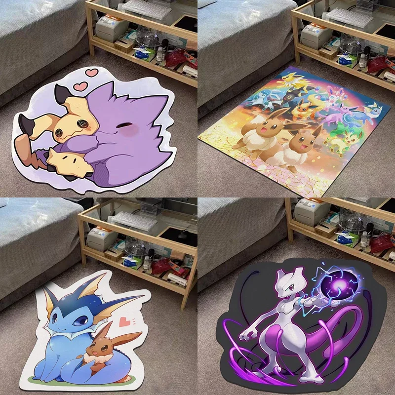 

Покемон Gengar Eevee Mewtwo Подушка Аниме нескользящий кашемировый коврик с героями мультфильмов коврик для ванной Vaporeon Рождественский подарок игрушки