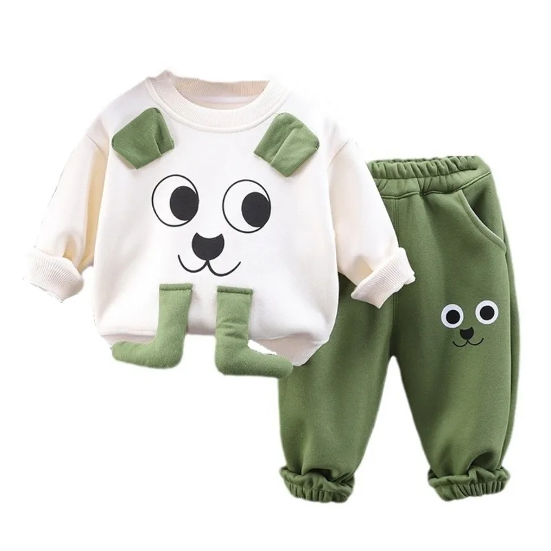 

New Winter Baby Girl Clothes Suit Children Boys Thick Warm T-Shirt Pants 2Pcs/Set Kids Outfits Toddler Costume Infant Tracksuits