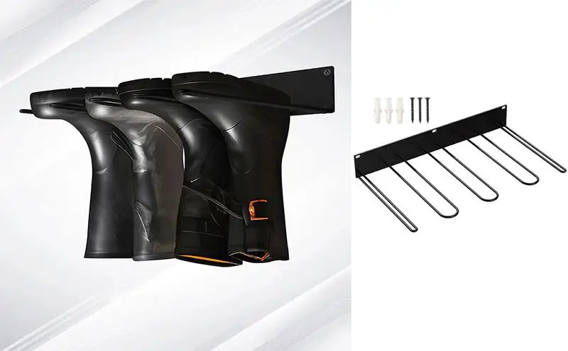 

Boots Rack Multifunction Wall Mounted Organizer Tall Metal Strong shoes Holder Durable For Tall Boots Cowboy Boots Rain Shoes