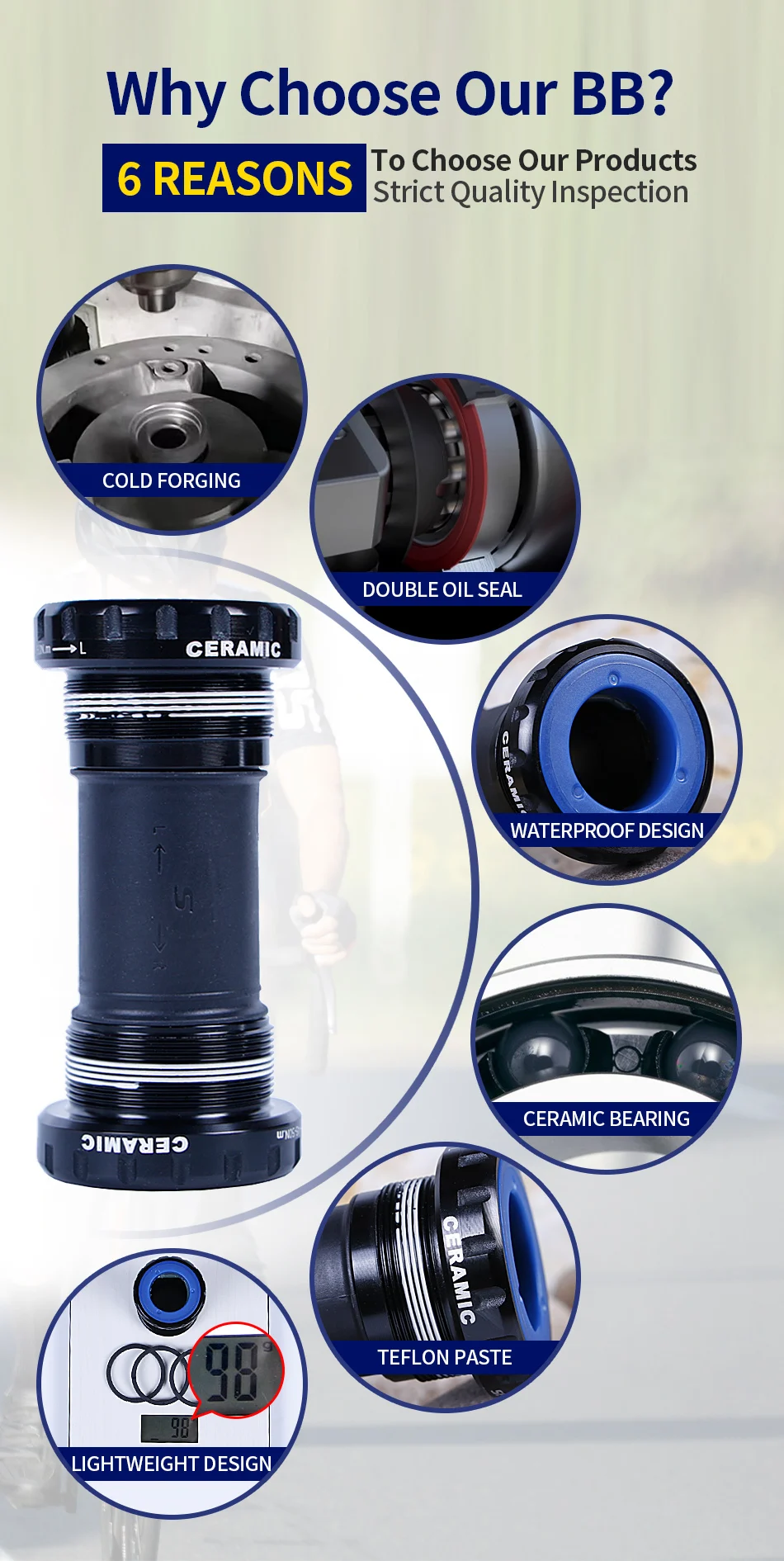SENICX セラミックボトムブラケット Mtb バイク用 24mm Shimano