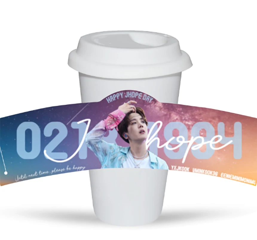 

Kpop Custom CupsleeveS Печатный день рождения событие Кубок рукав событие для Fansupport