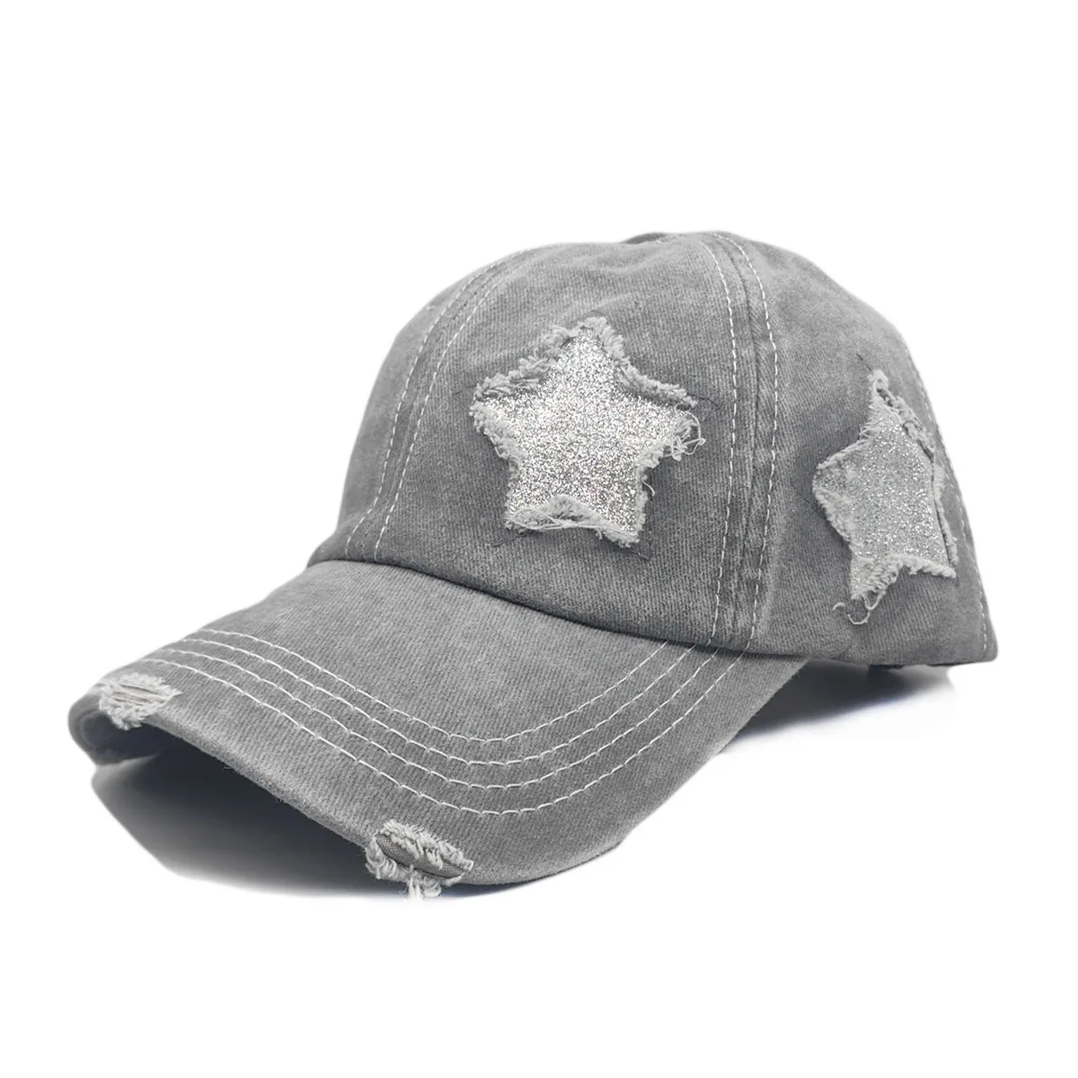 Neue Sommer Mode Im Freien Erwachsene Unisex Snapback Baseball Kappe Casual Star Hut Gewaschen Baumwolle Hüte Nylon Fastenter Band Frauen Kappen – Detail 7