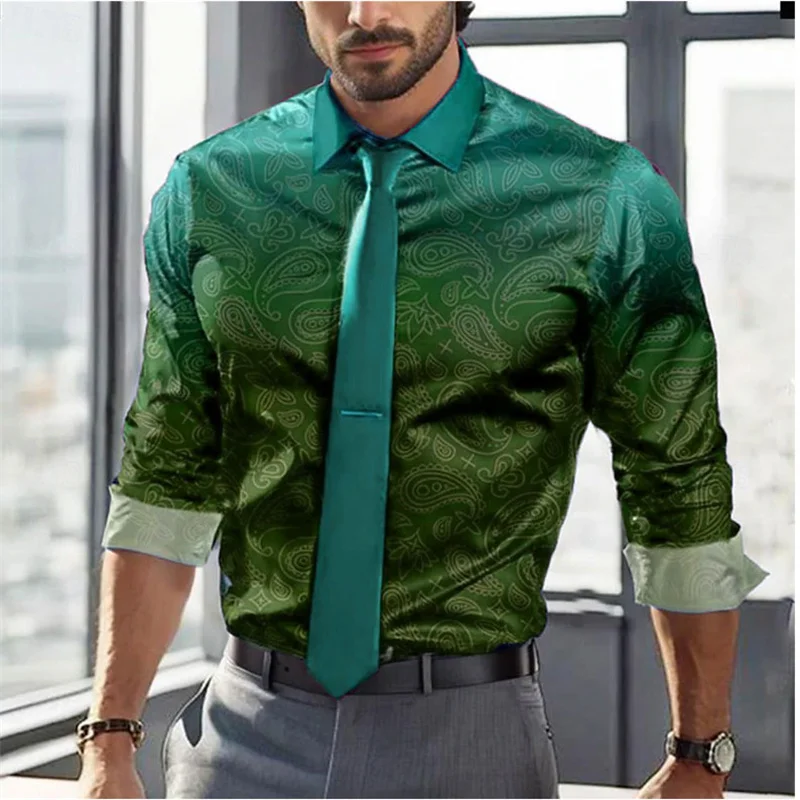 thumbnail image 1 of Camisa informal de gran tamaño para hombre, de negocios, de verano, primavera y otoño, con solapa, manga larga, 12 colores, S-5XL, envío rápido, 2024, camisa para hombre, 1 of 5