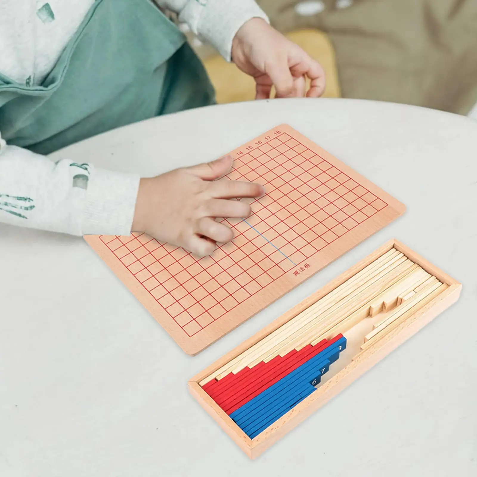 Montessori Math Toys Material Learning Teaching Aids Sensory Toys Addition Subtraction Strip Board Wooden Subtraction Board