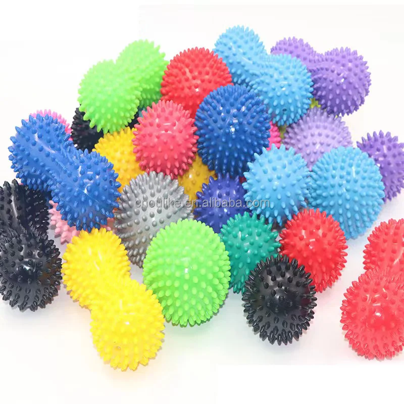 Massage Ball 1Pc Peanut Massage Ball Colorful PVC Spiky Massage Ball Muscle Pain Stress Sensory Foot Muscle Massager Relaxation