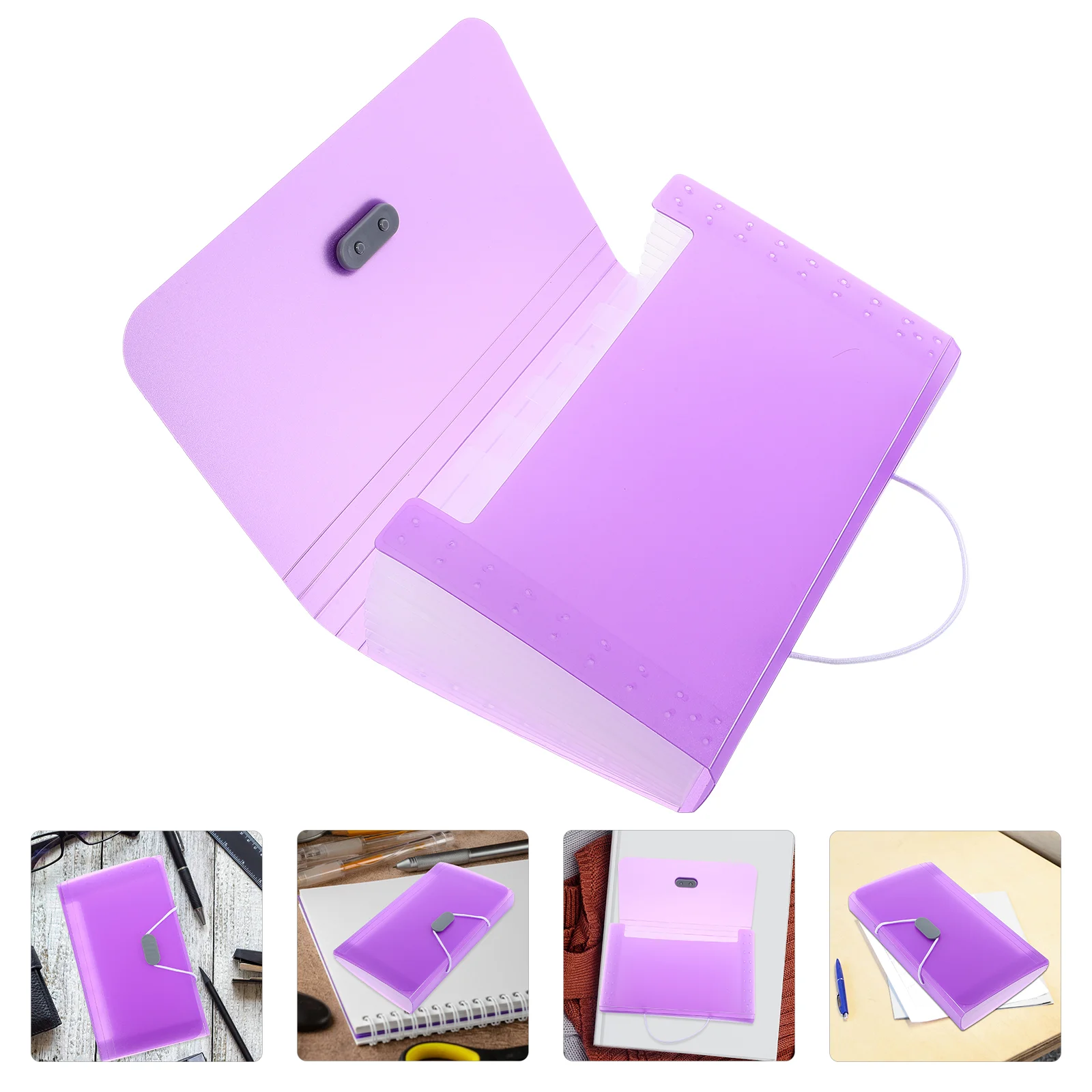 

Bill Folder File Folders Document Receipt Organizer Large Capacity Bag Purple Pp Expanding Office