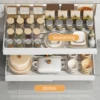 Cabinet pull-out storage rack,kitchen dish rack,spice rack,No punching telescopic expansion storage box, cutlery storage basket 3