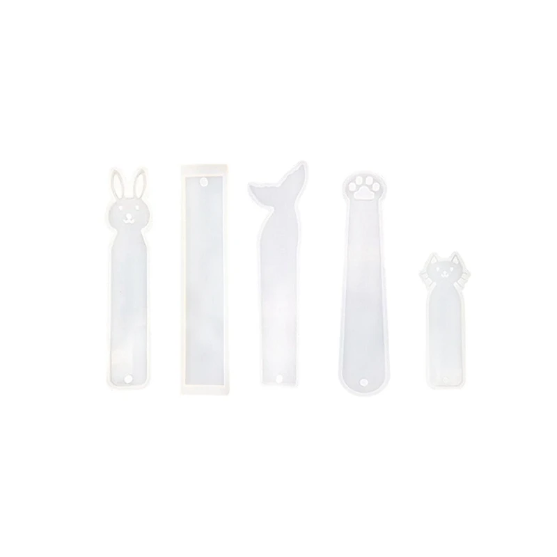 

10 Pack Silicone Bookmark Mold DIY Bookmark Casting Mould Making Epoxy Resin Jewelry DIY Craft Silicone Transparent Mold