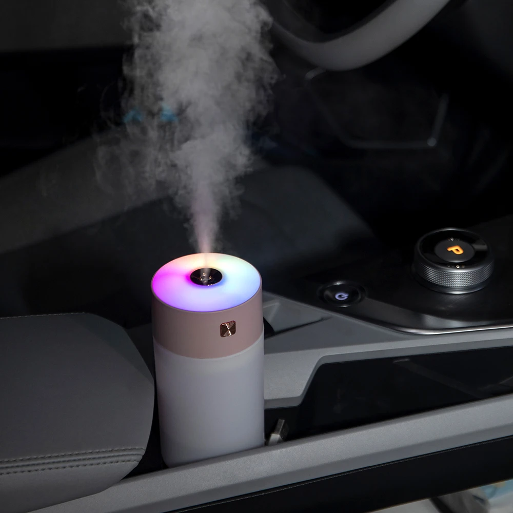 Car Luminous Humidifier Household Desktop Small Water Supplement Spray Air Humidification USB Car Portable Night Light 300ml
