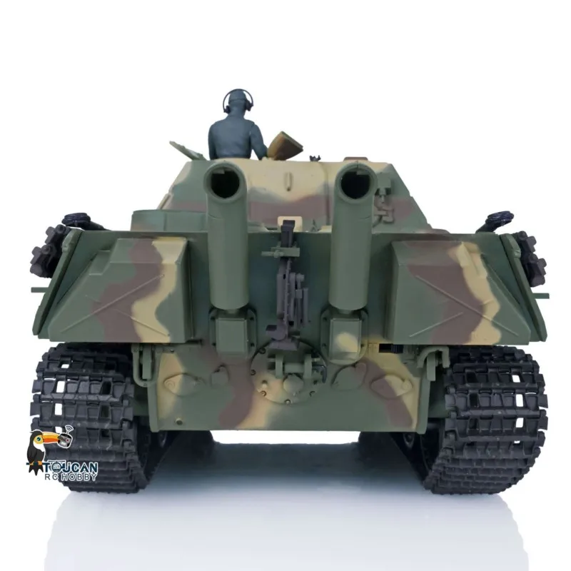 Henglong 1/16 7.0 플라스틱 Jadpanther FPV RTR RC 탱크 3869 스틸 기어박스 연기 효과 적외선 전투 TH17438-SMT7