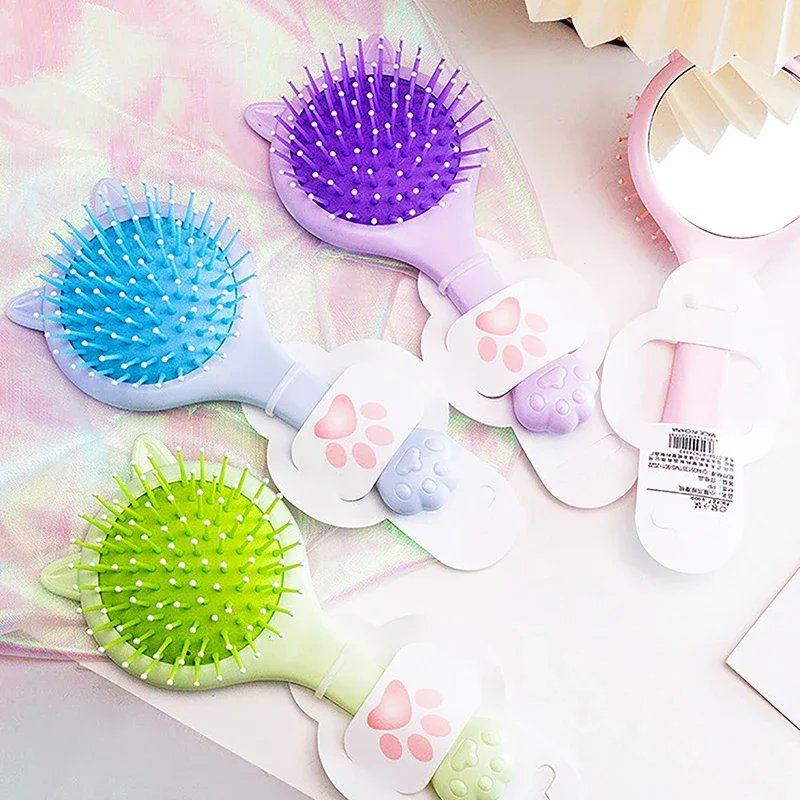 Airbag Massage Comb Cute Cartoon High-quality Safety Material Mirror Comb Integrated To Clear Meridians