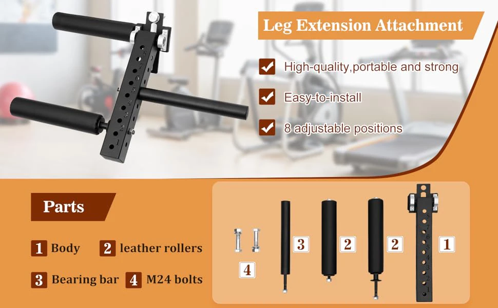 Description Picture 4 of itemPower Rack Mounted Leg Extension and Curl Machine Fit for 16mm/18mm /26mm Aperture, Seated Leg Extension Attachment for Home Gym