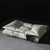 95 White Goose Down Pillows For Sleeping Double-Layer Gongsatin Jacquard Anti Mite Health Care Bedding Hotel Neck Pillows 2