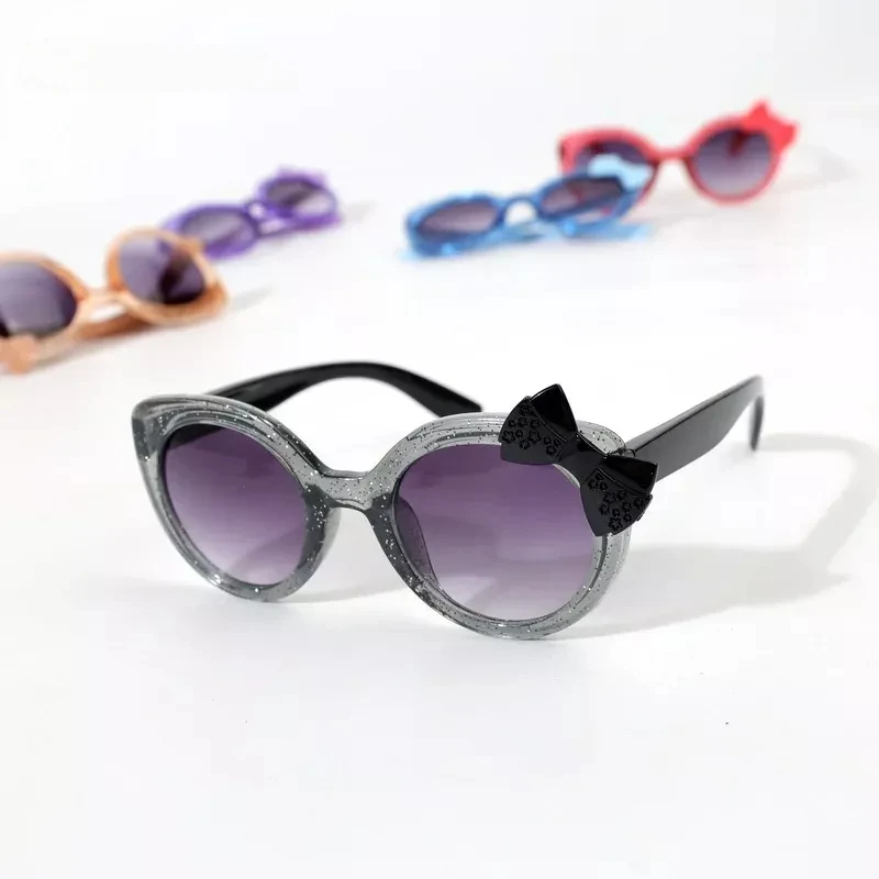 Children Sunglasses Kids Sunglasses Bowknot Lovely Cat Eye Children Sunglasses Personality Sun Glasses Kids Cute Baby Eyewear Trend Girls Boy Eyeglasses