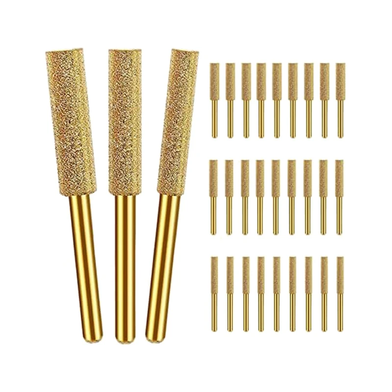 20-delige kettingzaagslijper, diamant-kettingzaagslijper met 7/32 inch wiel, kettingzaagslijper voor kettingzagen, steen, sieraden, hout (goud