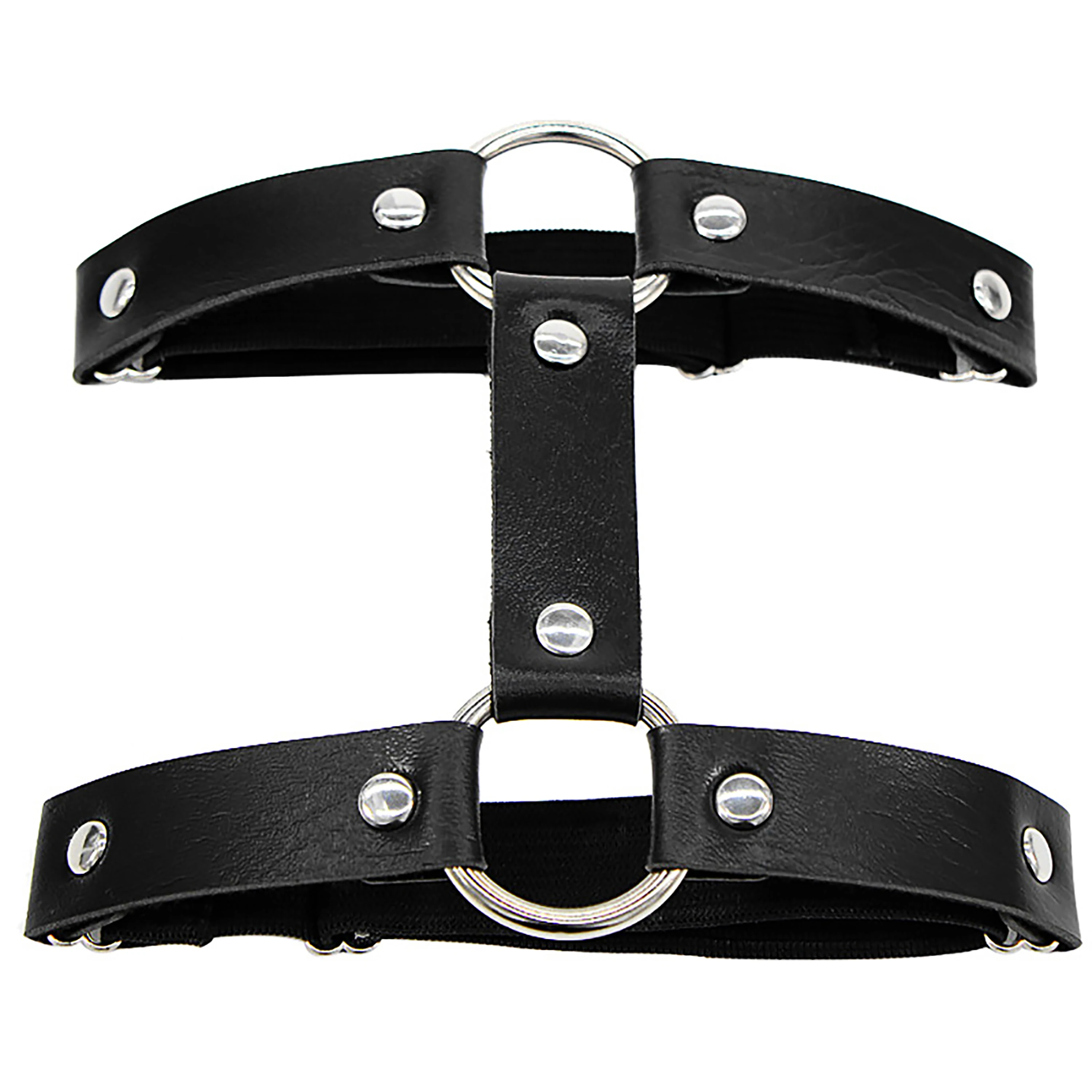 Women Girls Sexy Elastic Garter Belt Pu Leather Punk Gothic Harness Adjustable Leg Ring Femme Garters Skirt Accessories 1PC