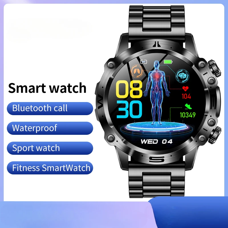 

Smartwatch ET482 ECG Men Health Monitoring IP68 Waterproof watches Women Fitness Tracker Voice Assistant Bracelet 2024