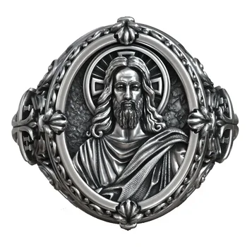 15g Jesus Christ Cross IHSV Christian Signet Rings Customized 925 Solid Sterling Silver Many Sizes Rings sz6-13 1