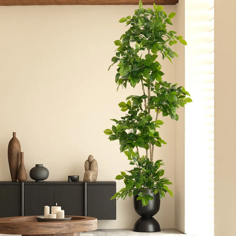 Albero Artificiale Radermachera 210 Cm, In Vaso Con Fogliame Realistico, Pianta Finta Per Interni E Uffici – Xone