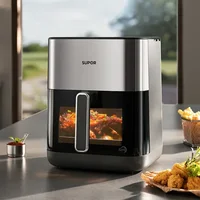 Dual heat source air fryer far infrared visible multi-functional intelligent 6L large capacity air fryer new model 1