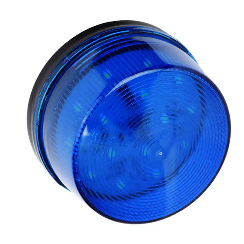 12V Blue LED Strobe Beacon Emergency Alarm Warning Signal Flashing Light without Sound Flashing Lamp
