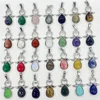 Fashion Natural Gem Stone Quartz Crystal Opal Mix pendant&Alloy angel Pendant DIY charm Jewelry Making Necklace Accessorie 12pcs 1