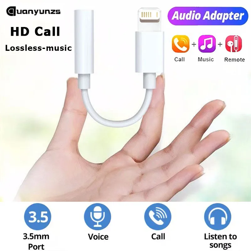 For Lighting Headphone Adapter for IPhone 15 16 11 12 13 14 Pro Max SE XS XR X for lightning To 3.5 MM USB C AUX Audio Cable
