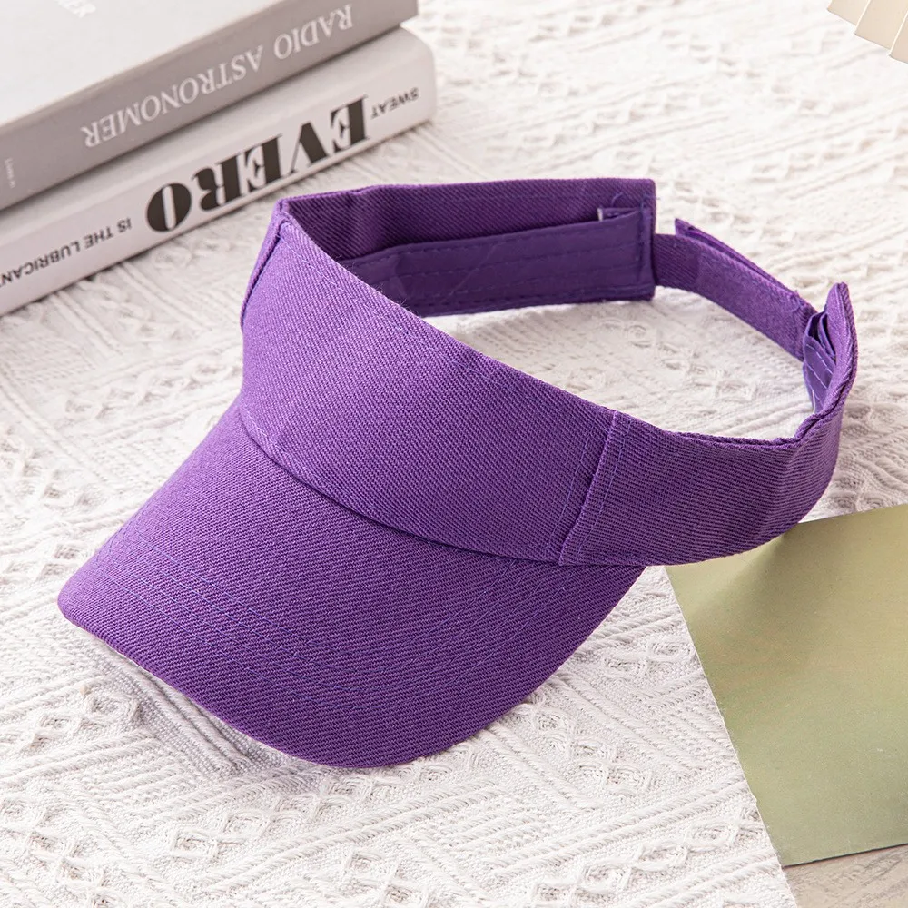 Unisex-Baseballkappe in einfarbiger Ausführung, offener Sport-Sonnenhut für draußen mit Sonnenschutz, Damen-Sonnenblende, Tennis-Kappe, Sonnenschutz – Detail 10