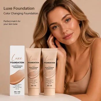 Fondotinta SPF 50 che cambia colore per nascondere le imperfezioni del viso, auto-regolante, si adatta al tono della pelle, trucco invisibile per il viso.