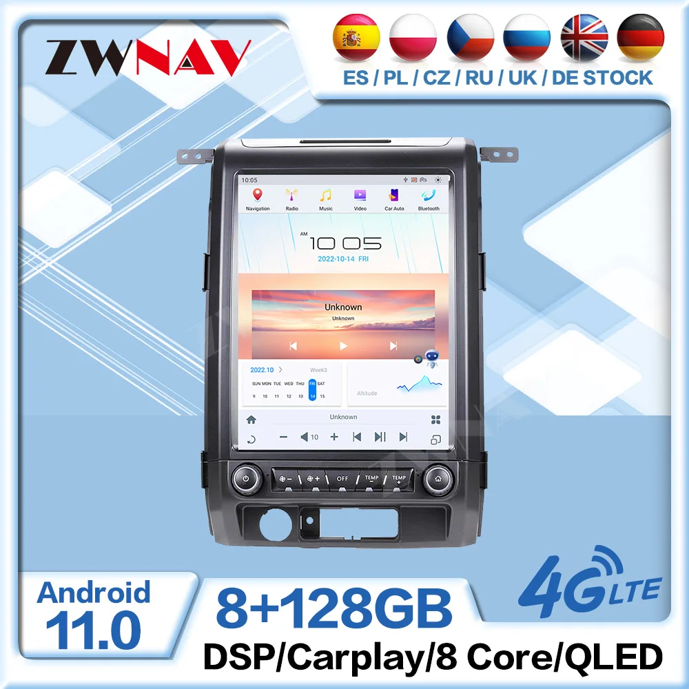 

Qualcomm For Ford F150 2009 2010 2011 2012 Tesa- Car Radio 1 Din Android Multimedia Player Auto IPS Touch Screen Stereo carplay