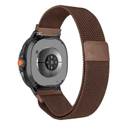 Elegant Stainless Steel Milanese Magnetic Watch Strap Bracelet - GalaxyWatch8 Classic (Coffee)