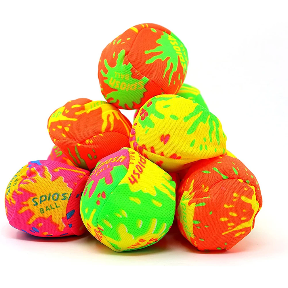 12pcs Splash Water Balls Neon Drawstring Cool Water Ball for Aquatic Parties Holidays Beaches Battles with Family Friends