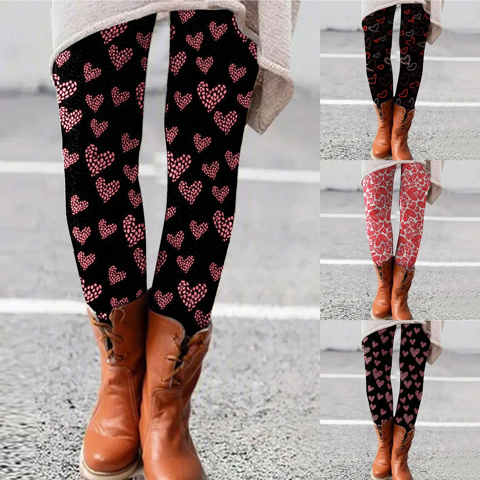 

Valentine's Day Womens Leggings Valentine Day Cute The Dwarf Print Casual Comfortable Home Gift For Lovers Couple Clothes