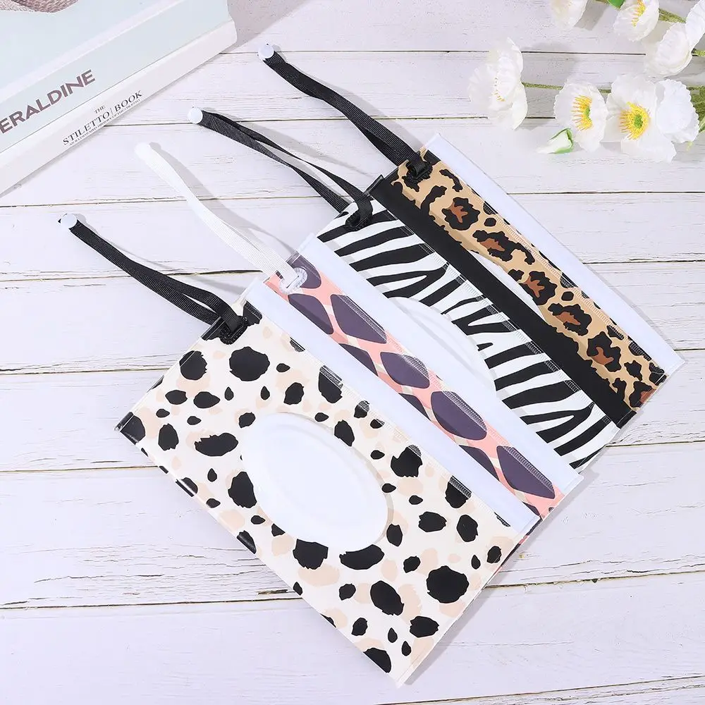 Hot Sale Wet Wipes Pouch EVA Tissue Carrying Case Refillable Reusable Wet Wipe Bag Flip Cover Snap-Strap Stroller Accessories 2
