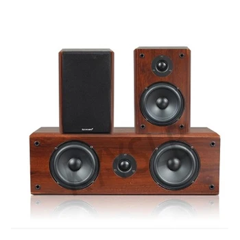 KYYSLB 100W Surround Center Speakers 4Ohm 3D S Wooden Home Audio Theater Center HIFI 5.1 Passive Speakers