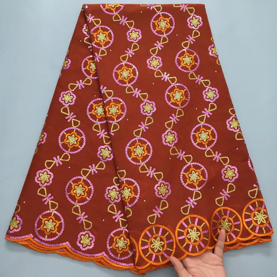 نسيج الدانتيل القطني الأفريقي - دانتيل فوال سويسري...