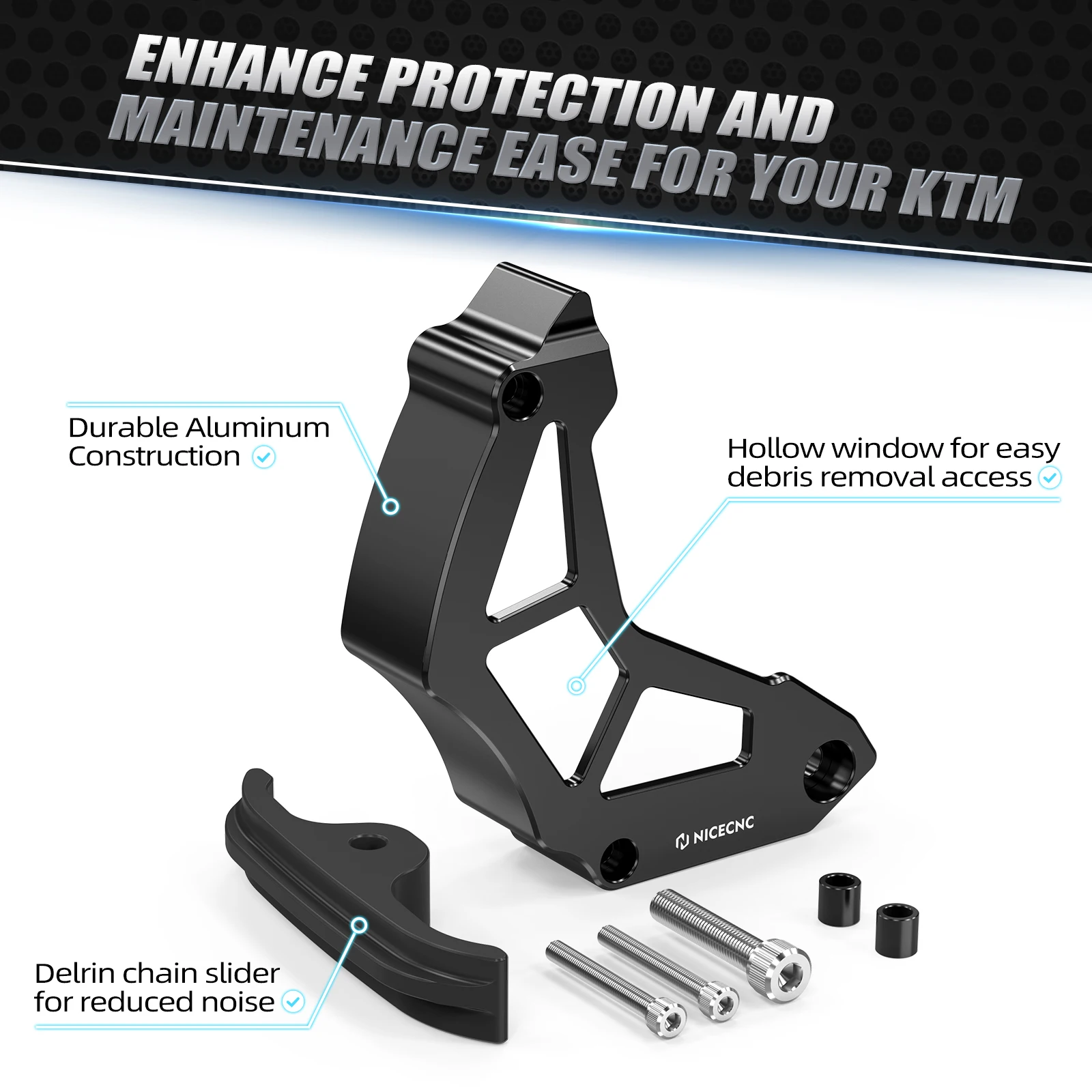 NICECNC Für KTM 790 890 Duke Adventure /S/R 2018-2023 Kettenrad Kettenschutz Abdeckung Sensor Abdeckung für Husqvarna NORDEN 901 2022-2023 – Detail 7