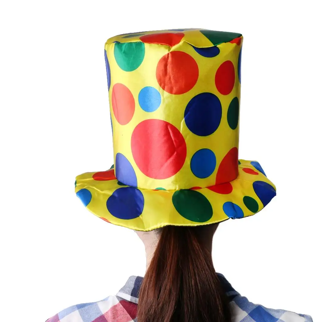 Adult Polka Dot Top Hat Clown Birthday Party Halloween Carnival Supply cosplay hat,cosplay prop accessories