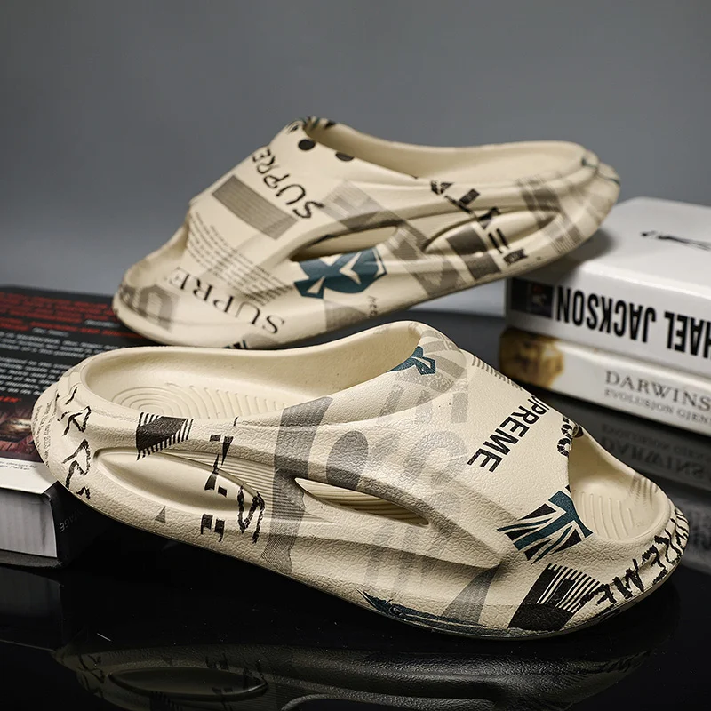 Pantoufles antidérapantes pour hommes antidérapantes avec semelle épaisse en mousse souple Slip Pantoufle confortable pour intérieur extérieur_voghion.com