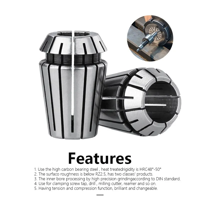 1Set ER11 ER16 ER20 ER25 ER32 ER40 Spring Collet Sets AA High - Foto 10