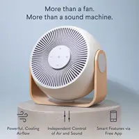 2-in-1 Smart Bedroom Table Fan & White Noise Machine - Smooth, Powerful Air - Adjustable White Noise - Remote Control, Schedulin 2