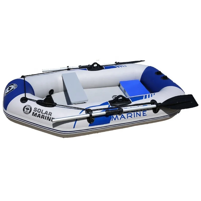 2 Person PVC Inflatable Boat 3 Layer Fishing Vessel Laminated Wear-resistant Rowing Canoe With Motors