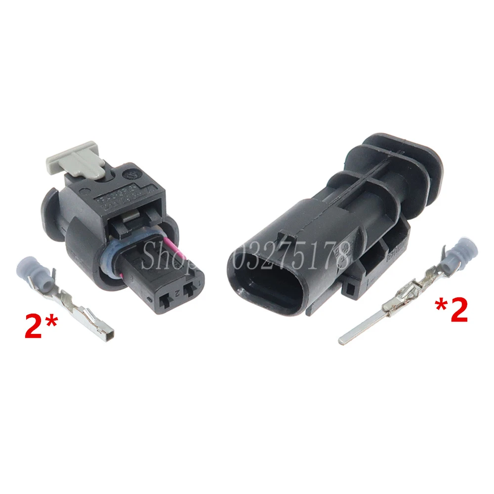 1 Set 2 Pin 1-1718643-1 1-1703498-4 4F0973702 1-1703498-3 Automobile Urea Mercury Sensor Nozzle Plug Cable Socket for VW BMW