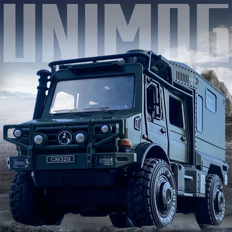 132 UNIMOG U4000 Motorhome Alloy Cross country Touring Car Model