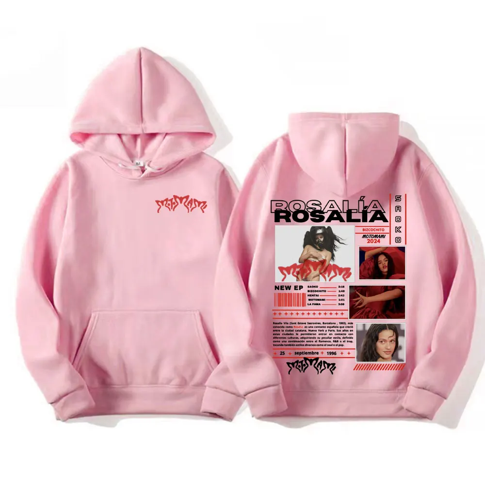 Singer Rosalía Album Motomami Tour Hoodies Men Women Fashion Hip Hop Pop Music Sweatshirts Autumn/Winter Casual Oversized Hoodie 6